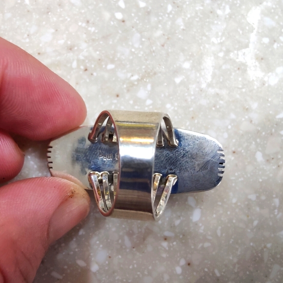 Paul Livingston Double Stoned Turquoise Ring Size 8 - Picture 5 of 8